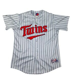 Majestic Minnesota Twins Joe Mauer Baseball Jersey Men's Size Large